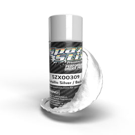 Spaz Stix - Metallic Silver/"Candy" Backer, Aerosol Paint, 3.5oz Can - Hobby Recreation Products