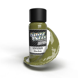 Spaz Stix - Olive Drab Airbrush Ready Paint, 2oz Bottle - Hobby Recreation Products