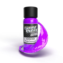Spaz Stix - Purple Fluorescent Airbrush Ready Paint, 2oz Bottle - Hobby Recreation Products