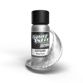 Spaz Stix - Silver Pearl Airbrush Ready Paint, 2oz Bottle - Hobby Recreation Products