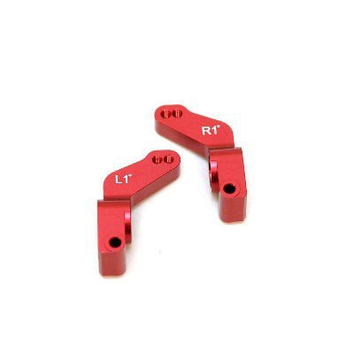 ST Racing Concepts - ALUMINUM 1 DEG TOE-IN REAR HUB CARRIERS (RED) - Hobby Recreation Products
