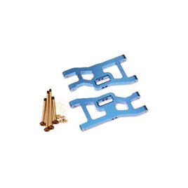 ST Racing Concepts - Aluminum Front A-Arm Set with Lock-Nut Hinge-Pins for Traxxas Drag Slash/Bandit, Blue - Hobby Recreation Products