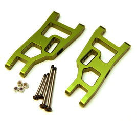 ST Racing Concepts - Aluminum Heavy Duty Front Suspension Arms w/ Lock-Nut Hinge-Pins, for Rustler/Stampede/Slash, Green - Hobby Recreation Products