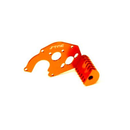 ST Racing Concepts - Aluminum Motor Plate with Built-In Heatsink, Orange, for Axial SCX24 - Hobby Recreation Products