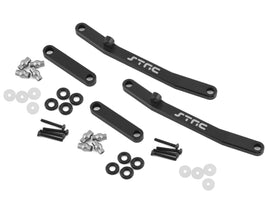 ST Racing Concepts - Aluminum Steering Linkage Kit, Front and Rear, for Axial AX24, Black - Hobby Recreation Products