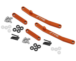 ST Racing Concepts - Aluminum Steering Linkage Kit, Front and Rear, for Axial AX24, Orange - Hobby Recreation Products