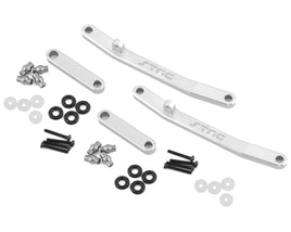 ST Racing Concepts - Aluminum Steering Linkage Kit, Front and Rear, for Axial AX24, Silver - Hobby Recreation Products