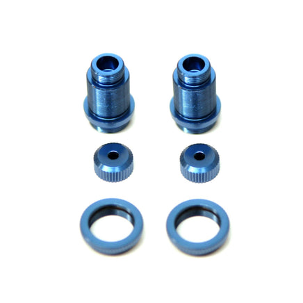ST Racing Concepts - CNC Aluminum Threaded Shock Bodies w/Collars (1 pr), for Traxxas 4Tec 2.0 (Blue) - Hobby Recreation Products