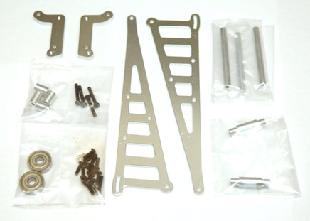 ST Racing Concepts - CNC Machined Aluminum Wheelie Bar Kit, for DR10, Silver - Hobby Recreation Products