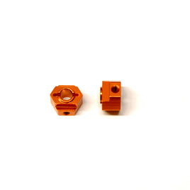 ST Racing Concepts - Orange Rear Hex Adapters, for Associated DR10, CNC Machined Aluminum, 1pr - Hobby Recreation Products