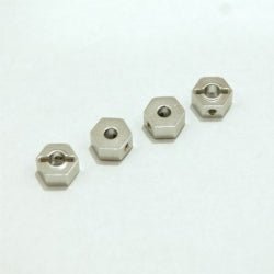 ST Racing Concepts - Silver CNC Machined Aluminum Hex Adapters, for Associated Enduro (4pcs) - Hobby Recreation Products