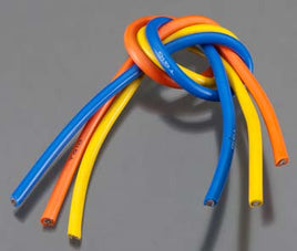 TQ Wire - 10 Gauge Super Flexible Wire - 1' ea. Blue, Yellow, Orange - Hobby Recreation Products