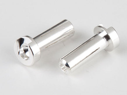 TQ Wire - 4mm Male Bullets Low Profile (pr.) Silver 14mm - Hobby Recreation Products