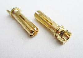 TQ Wire - 4mm Male Bullets Narrow-top (pr.) Gold 18mm - Hobby Recreation Products