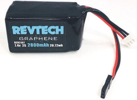 Trinity - Revtech 2S 7.4v 2800mah Graphene LiPo Battery, Hump Style Receiver Pack - Hobby Recreation Products