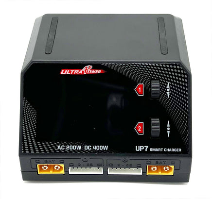 Ultra Power Technology - UP7 AC 200W / DC 400W Dual Port Multi-Chemistry Smart Charger - Hobby Recreation Products