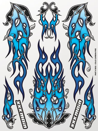 XXX Main Racing - Cold Carbon Fire Sticker Sheet - Hobby Recreation Products