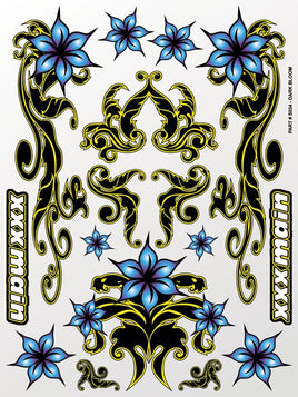 XXX Main Racing - Dark Bloom Sticker Sheet - Hobby Recreation Products