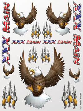 XXX Main Racing - Eagles Sticker Sheet - Hobby Recreation Products