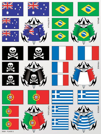 XXX Main Racing - Flags 2 Sticker Sheet - Hobby Recreation Products