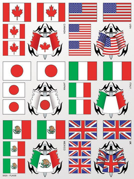 XXX Main Racing - Flags Sticker Sheet - Hobby Recreation Products