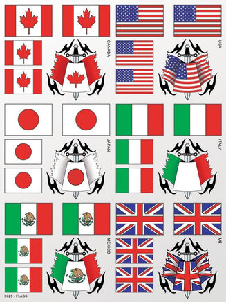 XXX Main Racing - Flags Sticker Sheet - Hobby Recreation Products