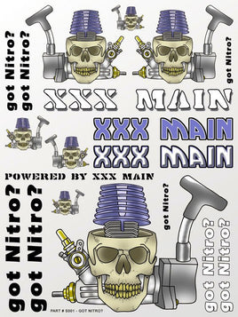 XXX Main Racing - Got Nitro? Sticker Sheet - Hobby Recreation Products