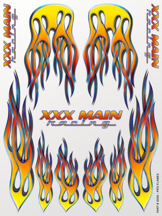 XXX Main Racing - Pro Flames Sticker Sheet - Hobby Recreation Products