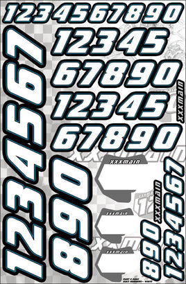 XXX Main Racing - Race Numbers - White - Hobby Recreation Products