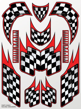 XXX Main Racing - Racing Checkers Sticker Sheet - Hobby Recreation Products