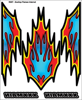 XXX Main Racing - Scallop Flames Internal Graphic - Hobby Recreation Products