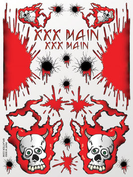 XXX Main Racing - Splatter Cow Sticker Sheet - Hobby Recreation Products