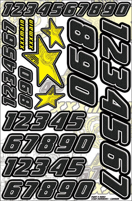 XXX Main Racing - Star Numbers - Carbon - Hobby Recreation Products