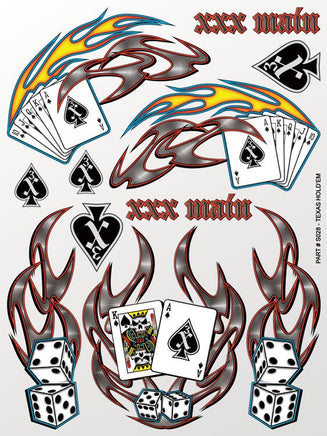 XXX Main Racing - Texas Hold'em Sticker Sheet - Hobby Recreation Products
