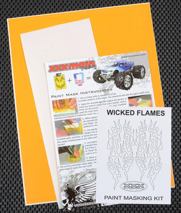 XXX Main Racing - Wicked Flames Paint Mask - Hobby Recreation Products