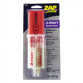 ZAP Glue - 1oz Z-Poxy 5 Min Syringe - Hobby Recreation Products